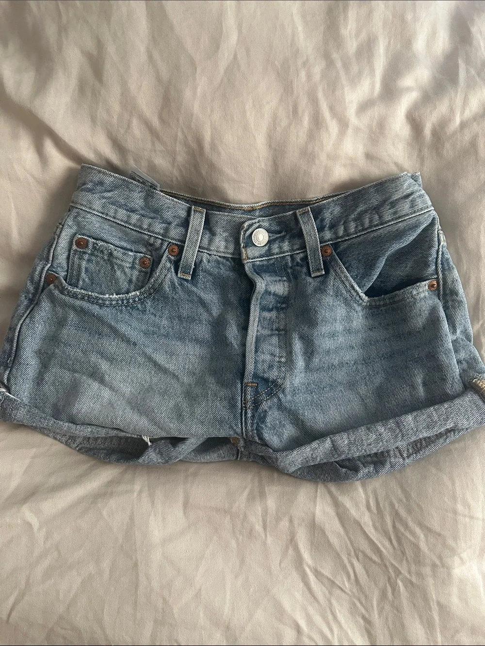 Levi's Light Blue Denim Shorts